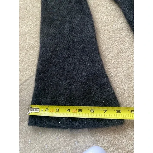 CHANEL Vintage 98A Tweed Mohair Dark Gray Sweater 1998 AUTHENTIC Size 40